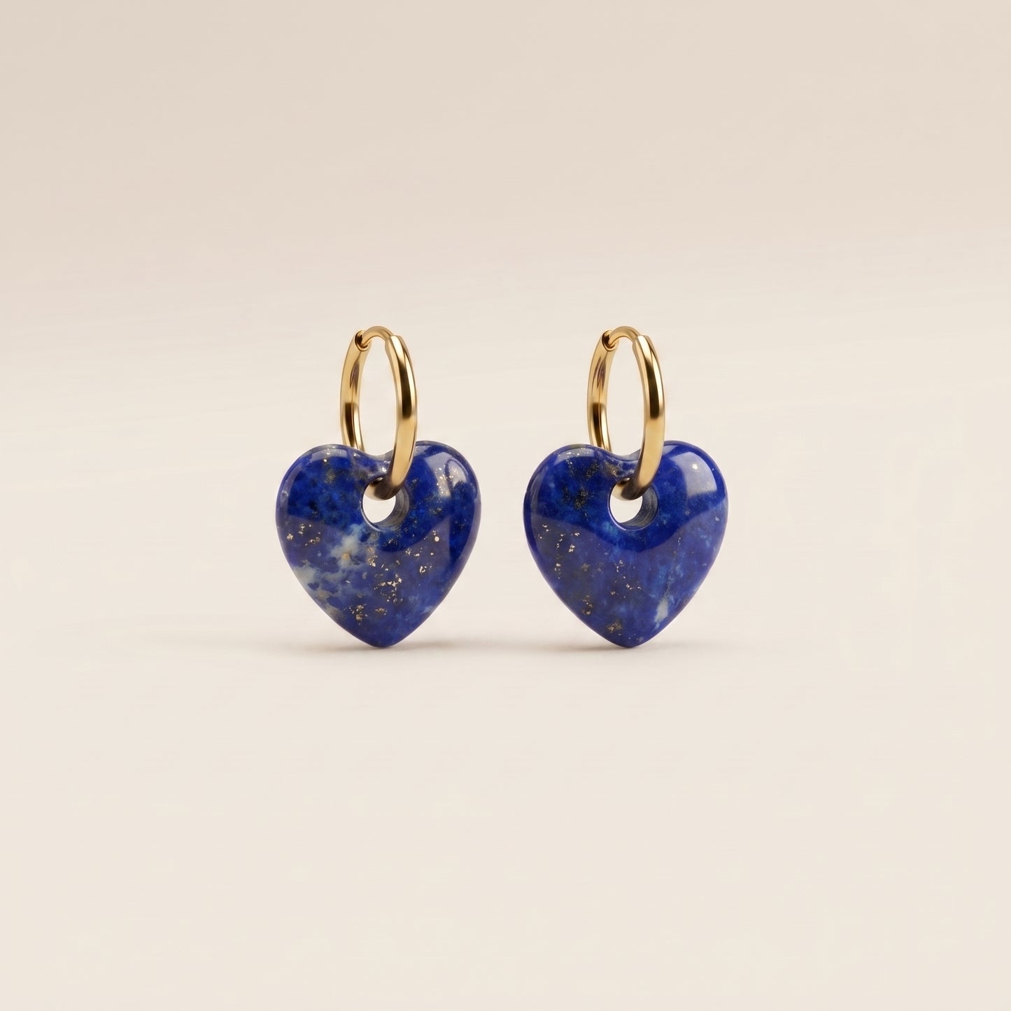 Pendientes Corazón Aura - Lapislázuli
