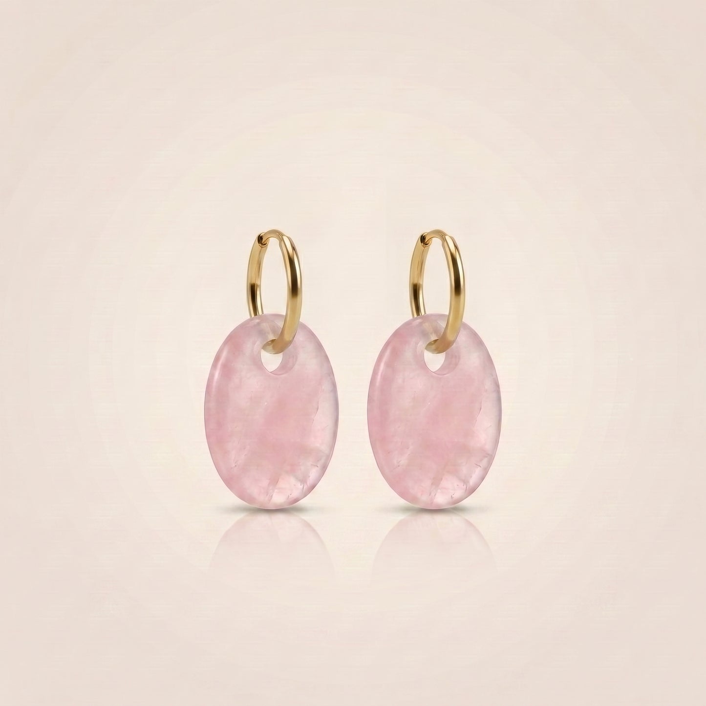 Pendientes Éter Aura - Cuarzo Rosa