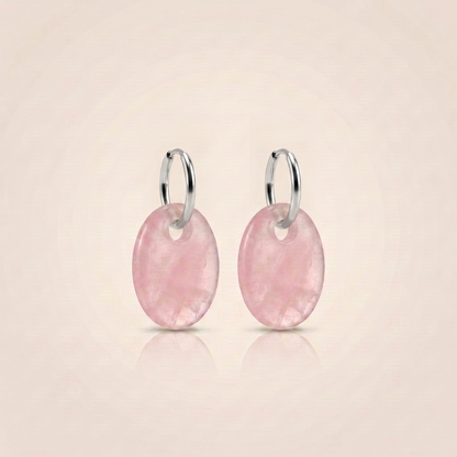 Pendientes Éter Aura - Cuarzo Rosa