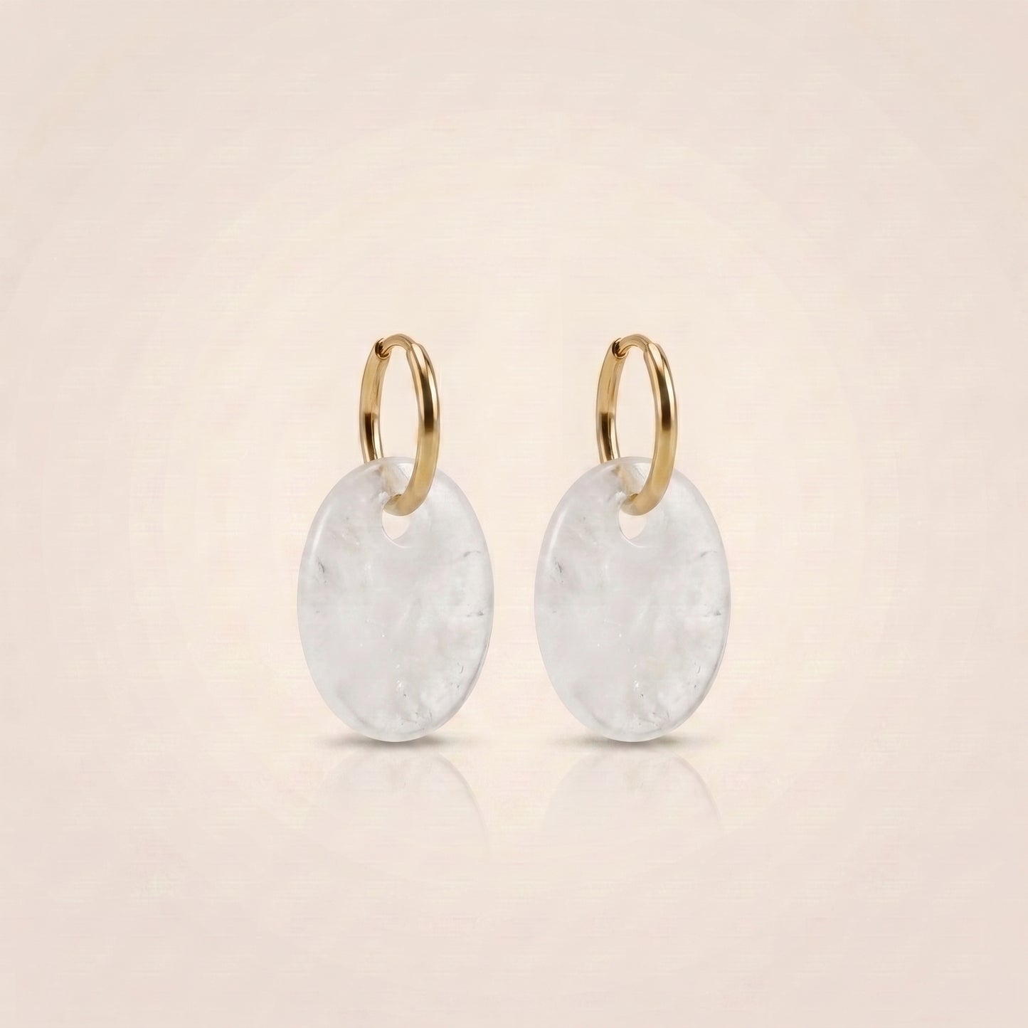 Pendientes Éter Aura - Cuarzo Blanco