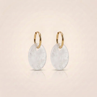 Pendientes Éter Aura - Cuarzo Blanco