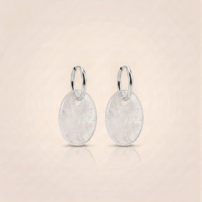 Pendientes Éter Aura - Cuarzo Blanco