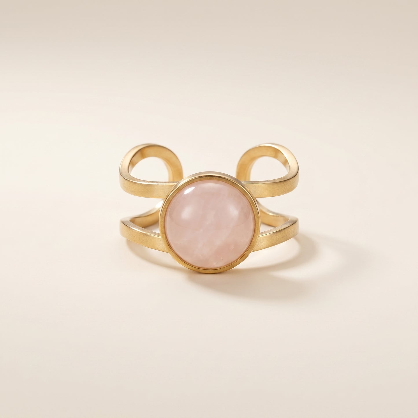Anillo Étera — Cuarzo Rosa