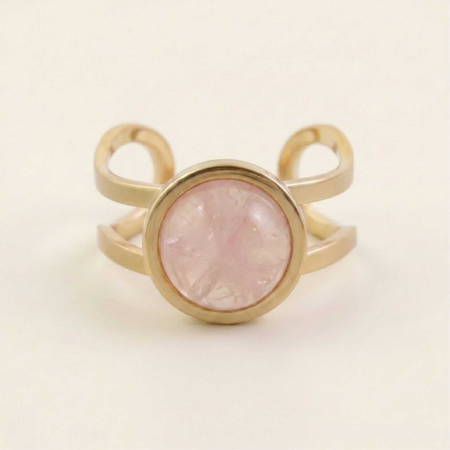 Anillo Étera — Cuarzo Rosa