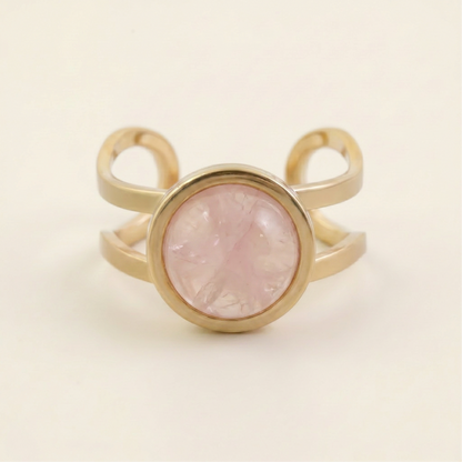Anillo Étera — Cuarzo Rosa
