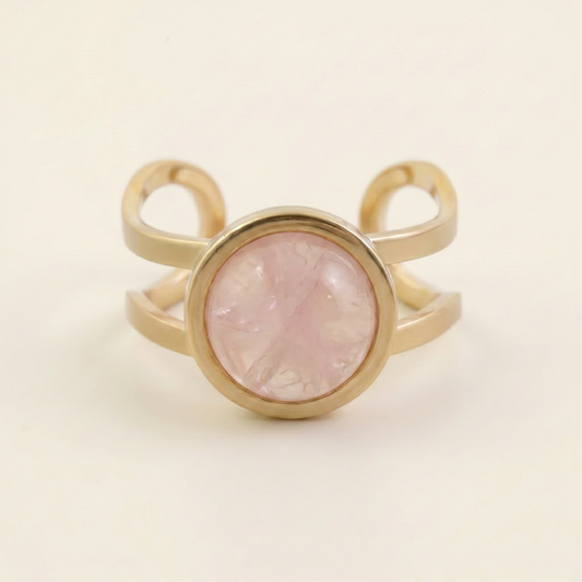 Anillo Étera — Cuarzo Rosa