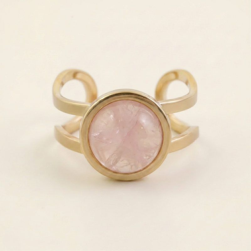 Anillo Étera — Cuarzo Rosa